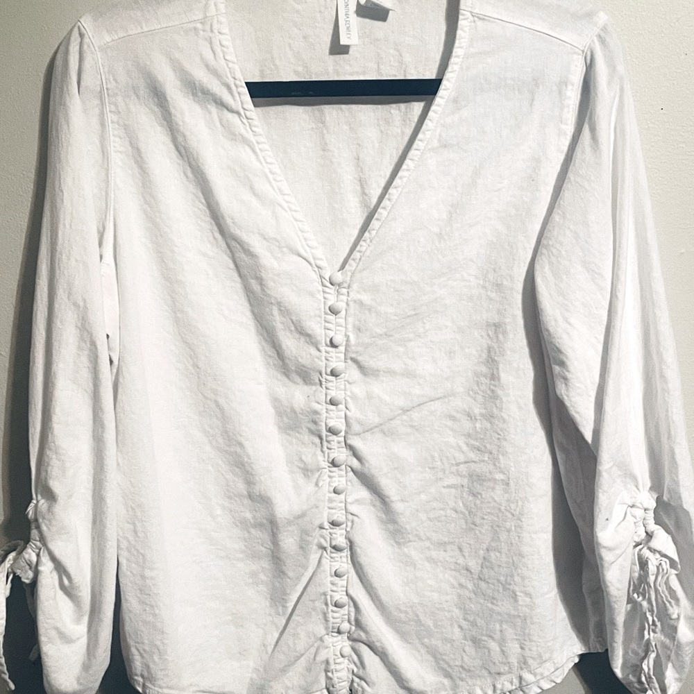 Cynthia Rowley | White Linen Blouse | Size M
